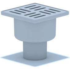 Cits Traps 10x10 cm, DN 50, vertikāls, ar plastmasas resti, pelēks - gab