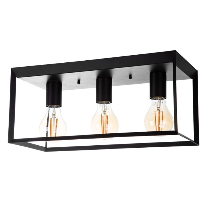 Cits Griestu gaismeklis BOX 188477, 3x40W, E27, melns - gab