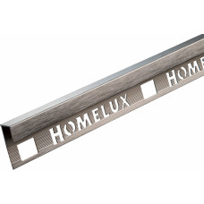 Homelux Alumīnija sienas flīžu apdares liste Homelux 9 mm/2.5 m, nerūsējošais tērauds - gab