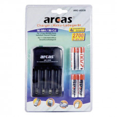 Arcas Lādētajs ARCAS ARC-2009 + 4 AA 2700 Ni-MH - gab