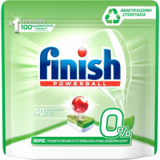Finish Tabletes trauku mazgāšanas mašīnām FINISH Powerball 0%, 40gab - gab