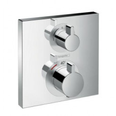Hansgrohe iebūvējamā termostata Ecostat Square virsapmetuma daļa, ar 2 izejām, hroms