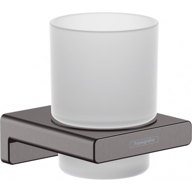 Hansgrohe glāze ar turētāju AddStoris, brushed black chrome