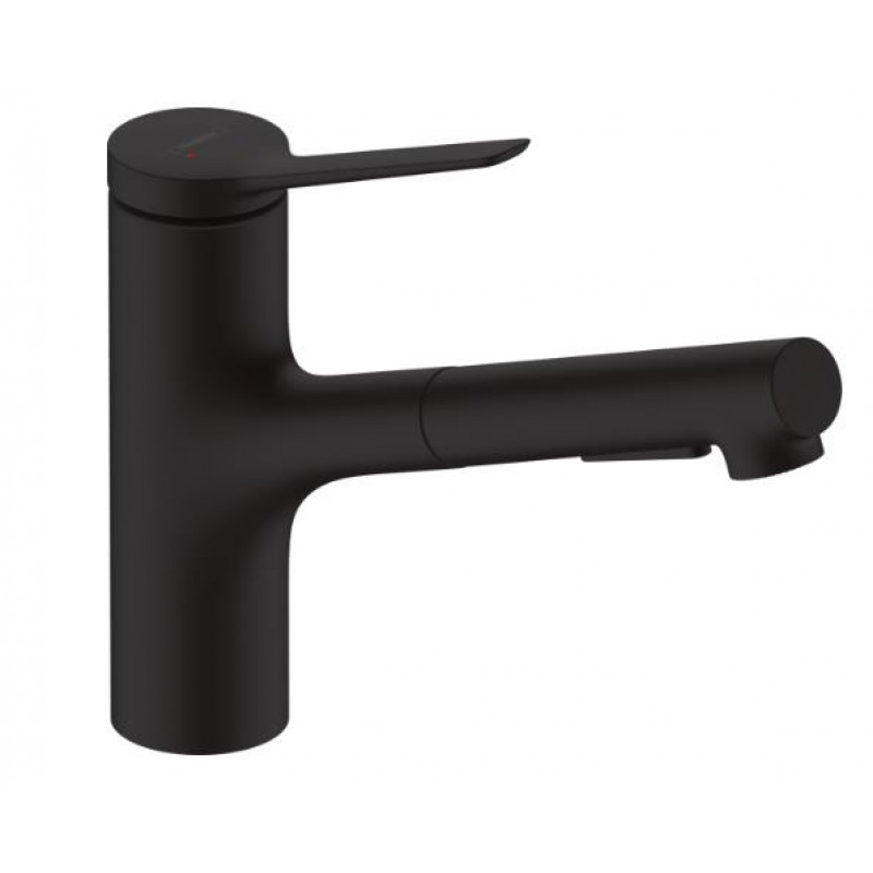 Hansgrohe Zesis M33 150 Virtuves izlietnes maisītājs ar izvelkamu dušu, +sBox, matēts melns