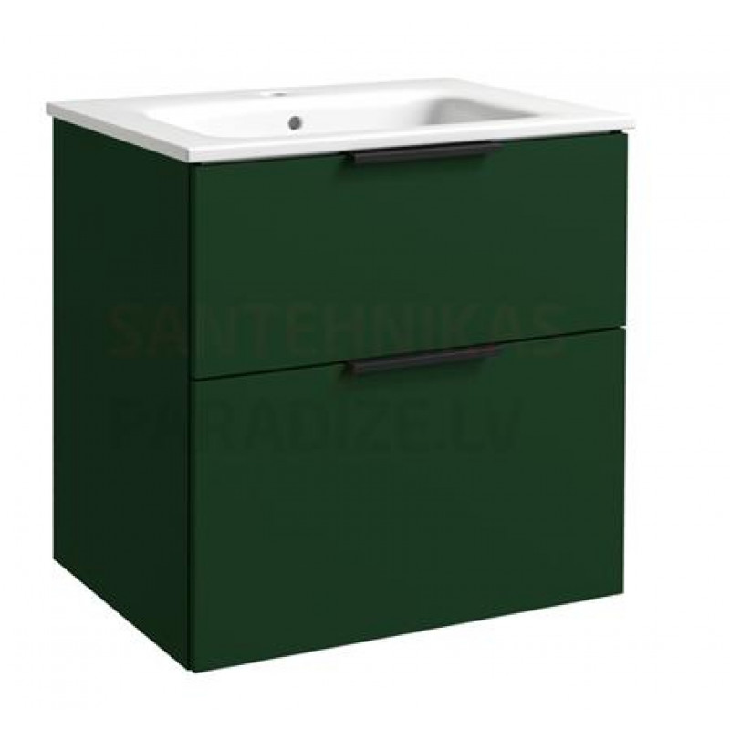 Raguvos Baldai izlietnes un skapīša komplekts Grand, 610x460 mm, h=618 mm, 2A, fir green