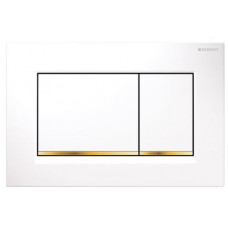 Geberit taustiņš Sigma30, 246x164 mm, balts/zelts/balts