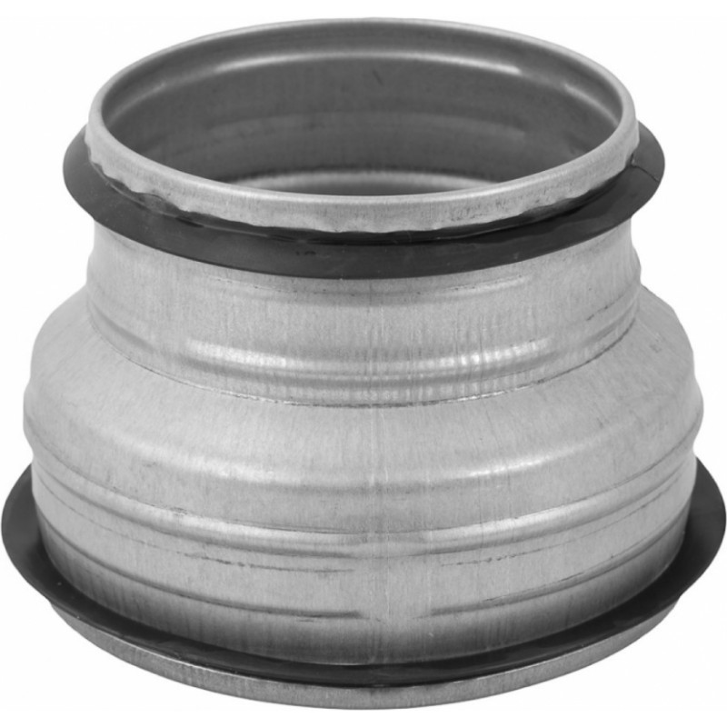 Europlast pāreja metāla, Ø125-Ø100mm ar gumijām, presēts