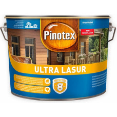 Pinotex Ultra Lasur Lazējošs koksnes aizsarglīdzeklis, spīdīgs, bezkrāsains (tonējamā bāze) 10L