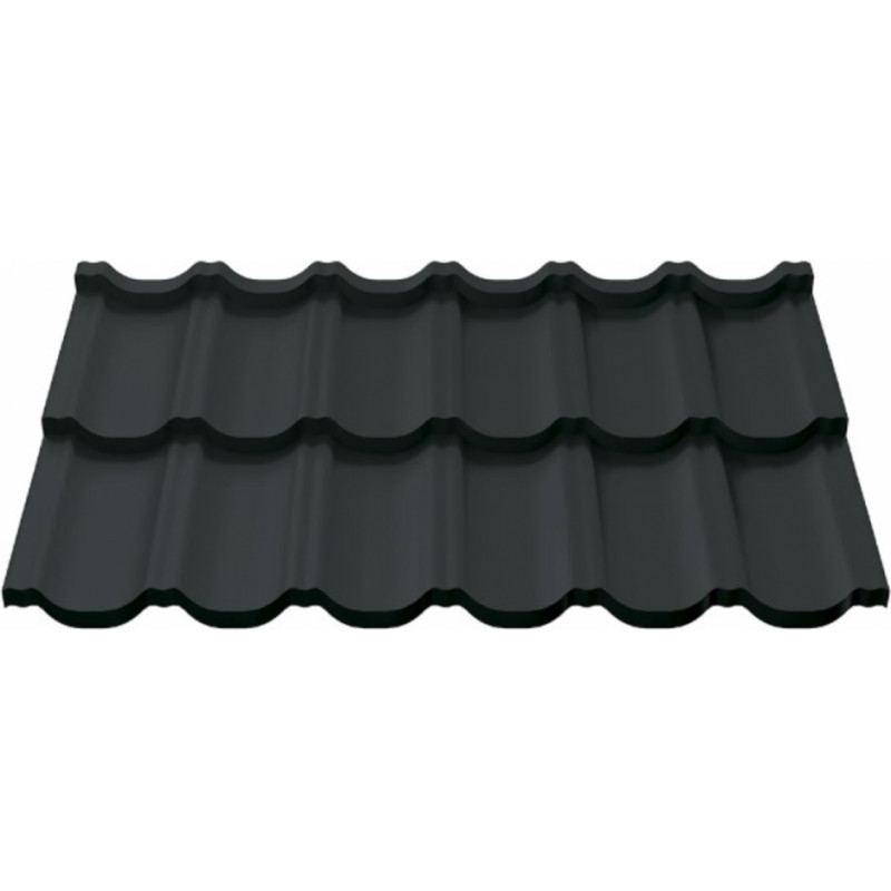 Ruukki Finnera 40 (pusmatēts) metāla jumta segums 0.5mm, 1190x708mm, RR2H3/Antracīta