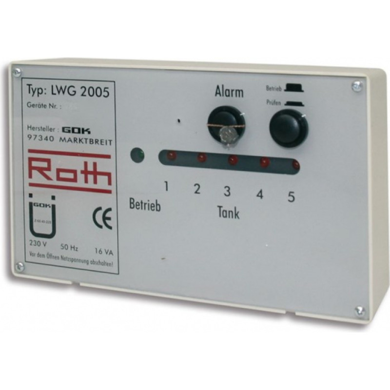 Roth Noplūdes indikators LWG 2005 līdz 5 tvertnēm - gab.