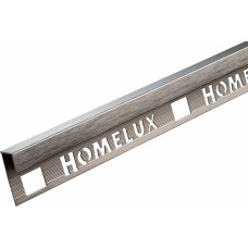 Homelux Alumīnija sienas flīžu apdares liste Homelux 12.5 mm/2.5 m, nerūsējošais tērauds - gab