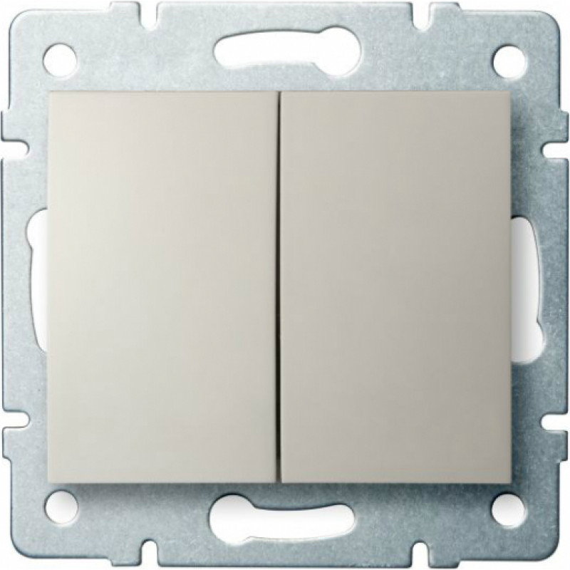 Kanlux Slēdzis Kanlux Logi 02-1010-103 kr, 1+1, bez rāmja, krēmkrāsa, 25126 - gab