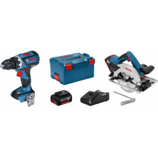 Bosch Komplekts - Ripzāģis Bosch 06016A2106 GKS 18V-57G 2x4.0 + Urbjmašīna Bosch 06019G1102 GSR 18V-60 C - gab.