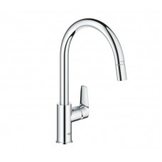 Grohe virtuves izlietnes maisītājs ar izvelkamu dušu BauEdge, hroms