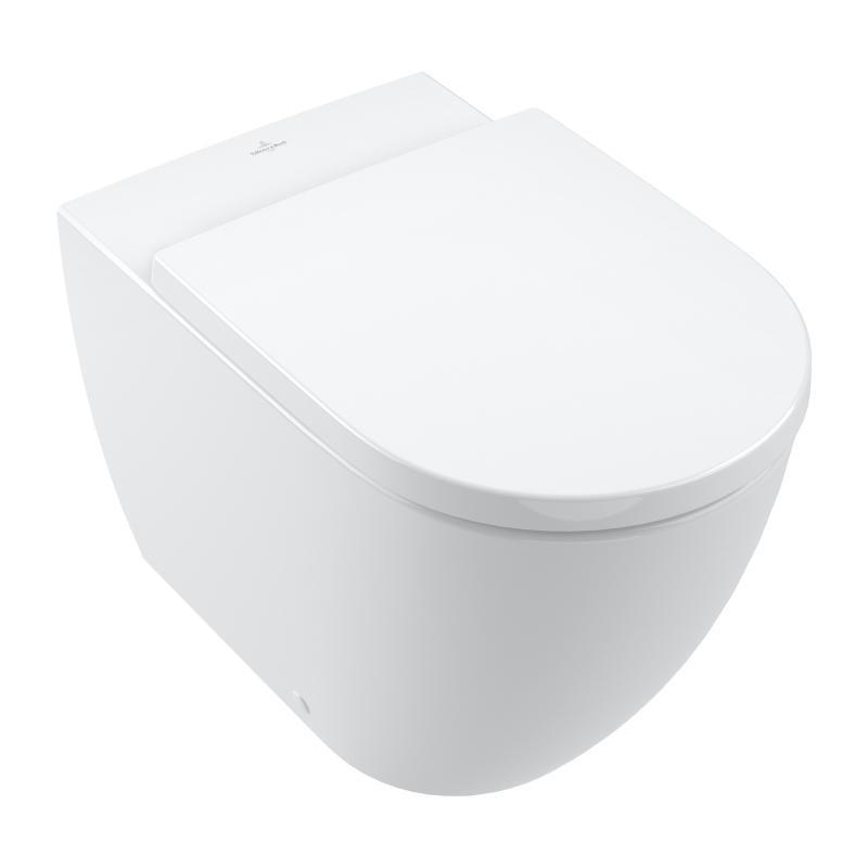 Villeroy & Boch pods Subway 3.0 Rimless, stiprināms uz grīdas, 370x560 mm, TwistFlush, SupraFix, balts CP + AntiBac