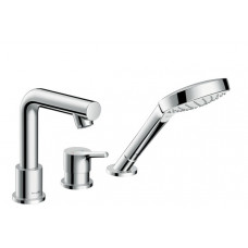 Hansgrohe iebūvējamā vannas maisītāja Talis S virsapmetuma daļa, 3 caurumu, uz virsmas, hroms