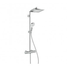 Hansgrohe dušas sistēma ar termostatu Crometta E 240 1jet/Crometta Vario, EcoSmart 9 l/min, hroms