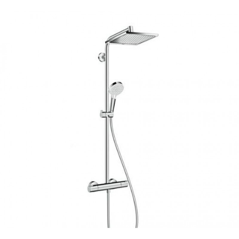 Hansgrohe dušas sistēma ar termostatu Crometta E 240 1jet/Crometta Vario, EcoSmart 9 l/min, hroms