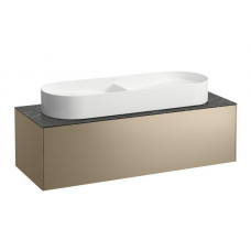 Laufen izlietnes skapītis Sonar, 1180x450 mm, h=340 mm, izgriezums centrā, 1A, gold/nero marquina