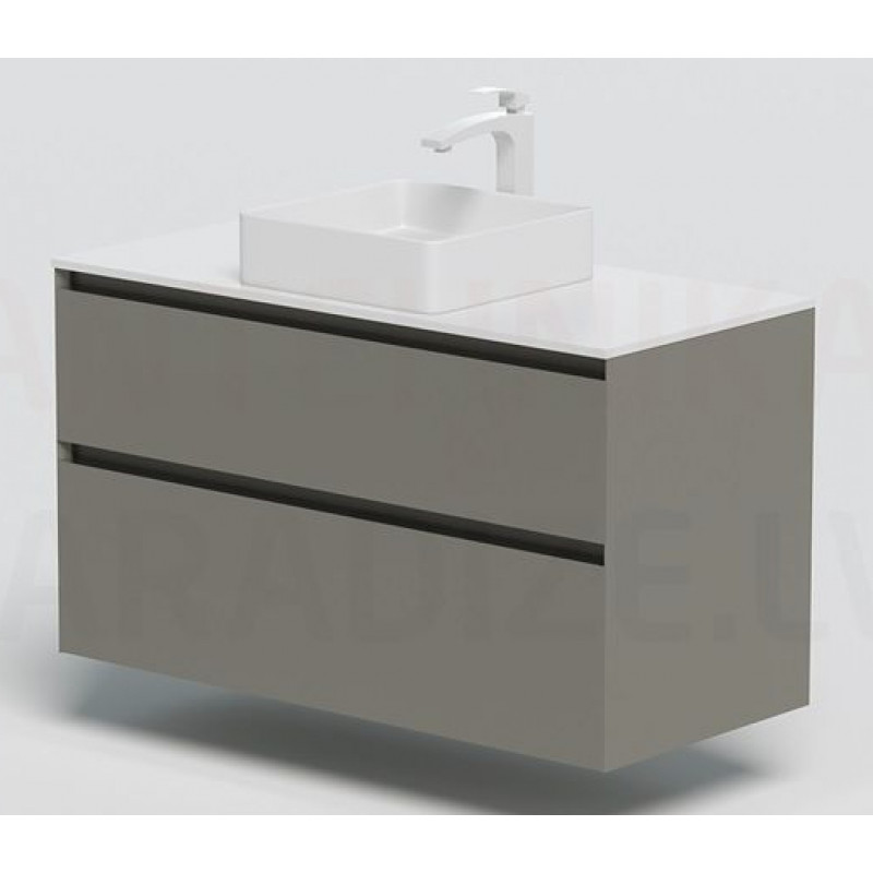 Kame izlietnes skapītis Loft, 990 x 460 mm, h=550 mm, 2A, Grey stone