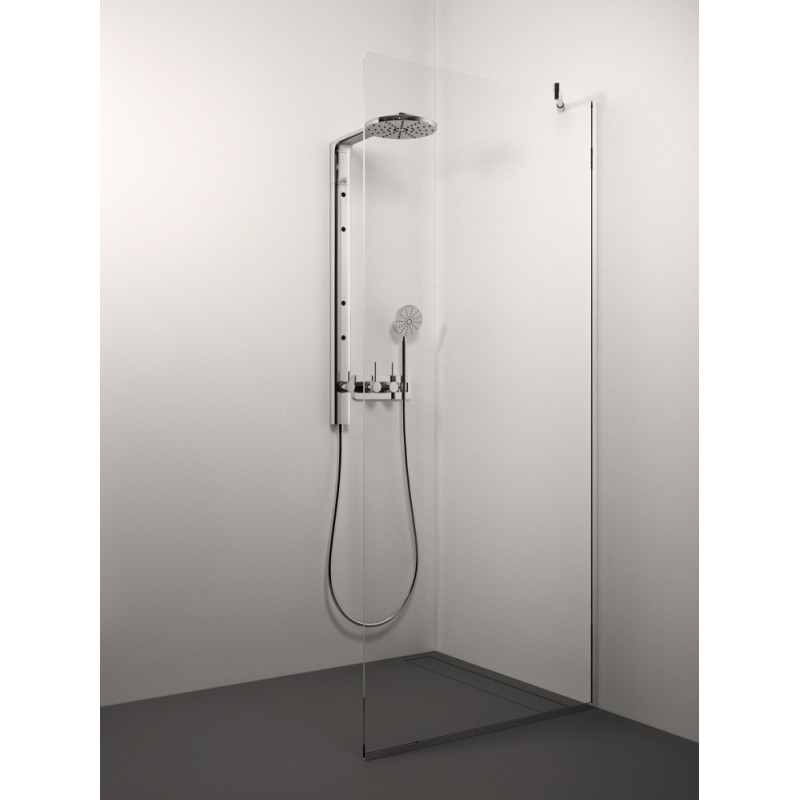 Stikla Serviss dušas siena Conforto Cor, 1200 mm, h=2000, hroms/caurspīdīgs stikls