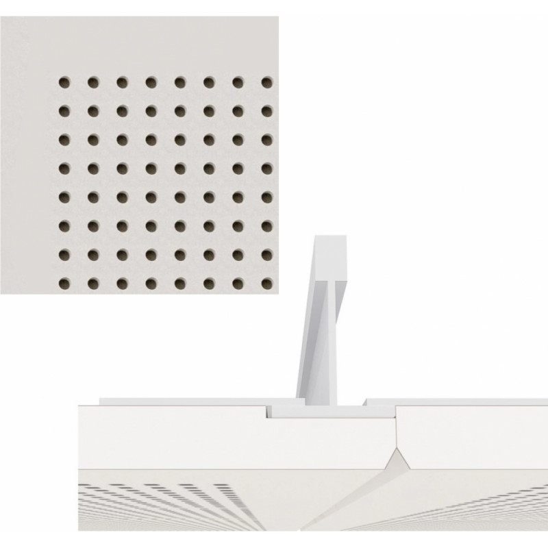 Knauf Danoline Contur (D) akustiskie piekaramie griesti, 12.5x600x600mm, S24, Globe