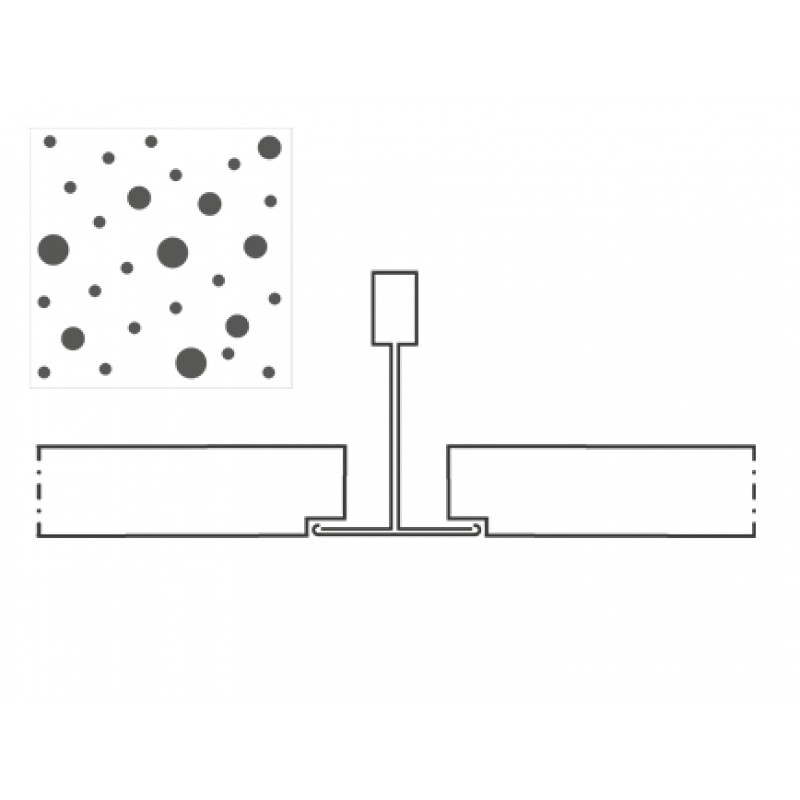 Knauf Danoline Plaza akustiskie, ģipša, piekaramie griesti 12.5x600x600mm, A+, S24, U8/15/20
