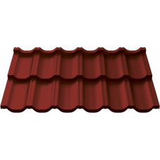 Ruukki Finnera 40 (pusmatēts) metāla jumta segums 0.5mm, 1190x708mm, RR29/Sarkana