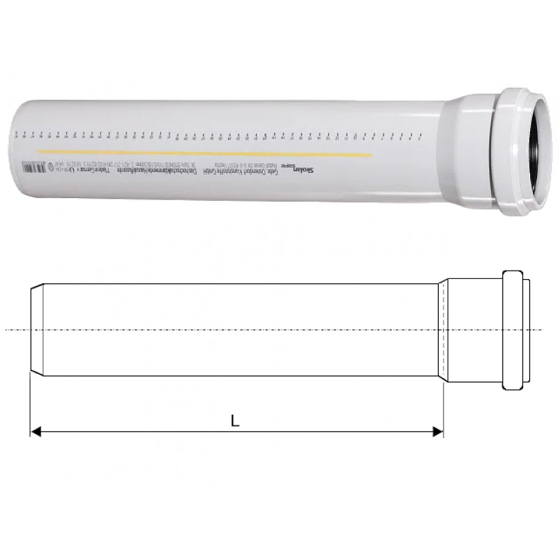 Magnaplast DB caurule 160x1000 - gab.