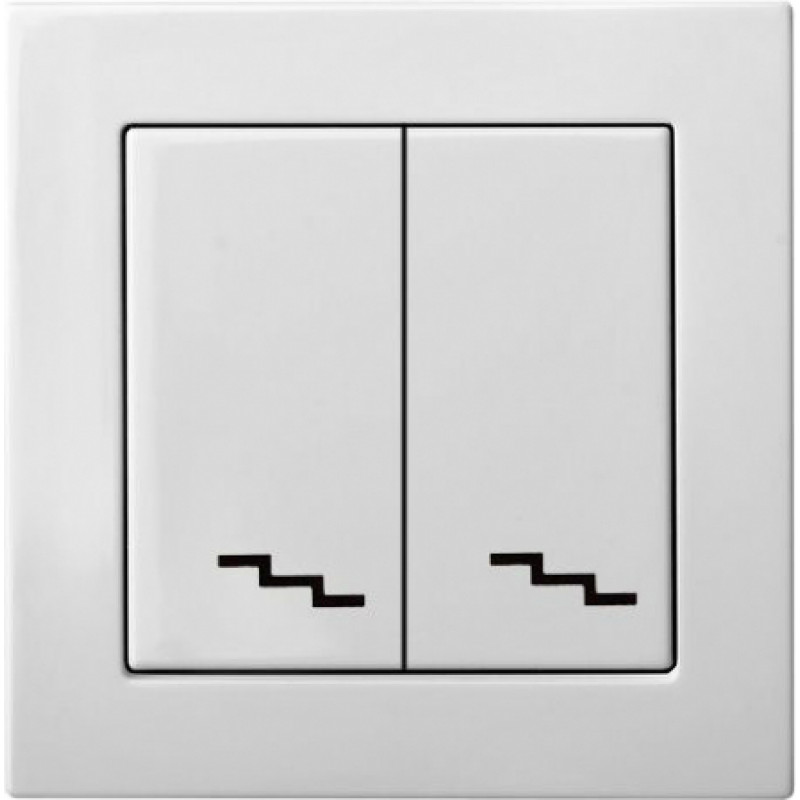 Liregus Pārslēdzis Liregus Epsilon IP6+6 10-001-01 E/B, 1+1, bez rāmja, balts - gab