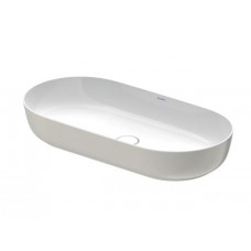 Duravit izlietne Luv, 800x400 mm, uz virsmas, bez maisītāja cauruma, slīpēta apakša, balta/matēta pelēka Dur