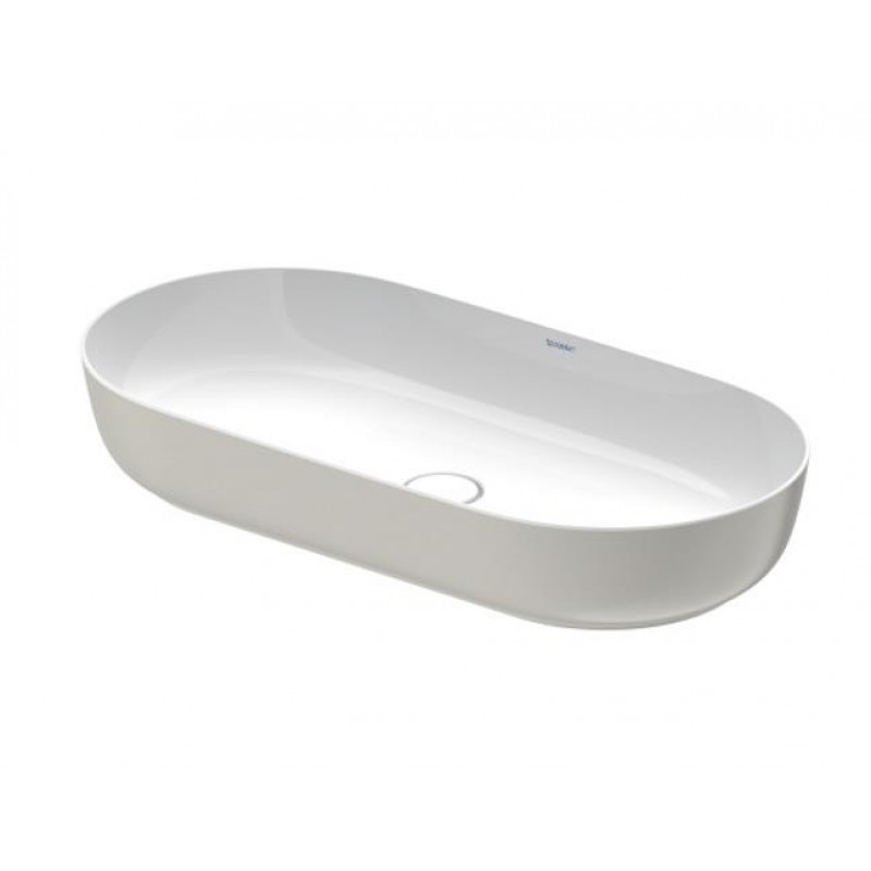 Duravit izlietne Luv, 800x400 mm, uz virsmas, bez maisītāja cauruma, slīpēta apakša, balta/matēta pelēka Dur