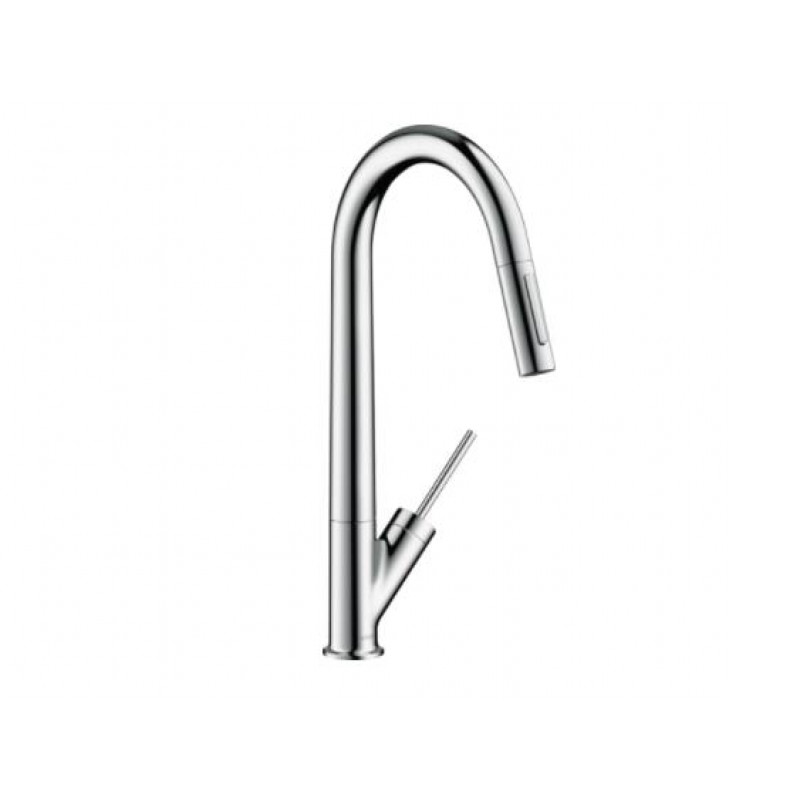 Hansgrohe virtuves izlietnes maisītājs ar izvelkamu dušu Axor Strack, hroms