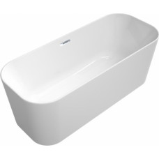 Villeroy & Boch vanna Finion Duo, 1700x700 mm, brīvstāvoša, ar paneli, ar sifonu, balta Quaryl®