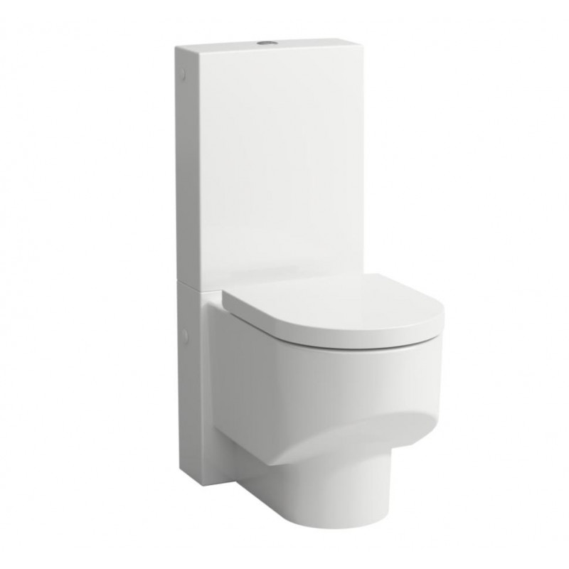 Laufen pods ar QR/SC vāku Sonar Rimless, 410x680 mm, pievads no apakšas kreisā pusē, matēts balts
