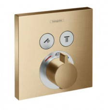 Hansgrohe iebūvējamā termostata ShowerSelect virsapmetuma daļa, ar 2 izejām, brushed bronze