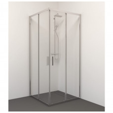 Stikla Serviss dušas stūris Milana , 900x900 mm, h=2000, hroms /caurspīdīgs stikls