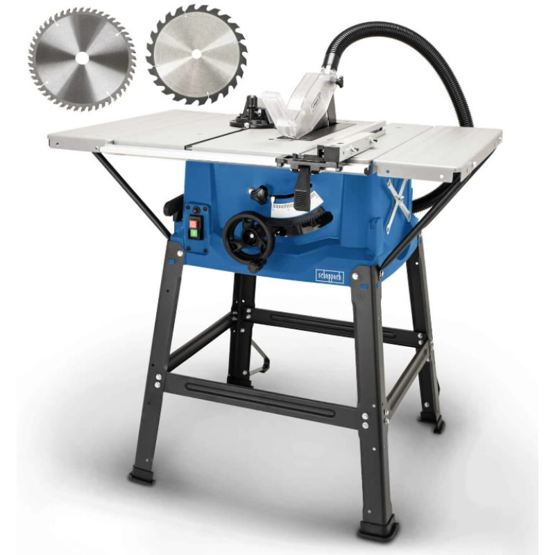 Scheppach Galda zāģis HS100S, ar statīvu, ar papildus zāģripu, Scheppach