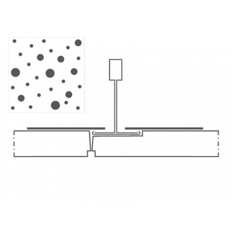 Knauf Danoline Contur piekaramie griesti 12.5x600x600 D, S24, U8/15/20