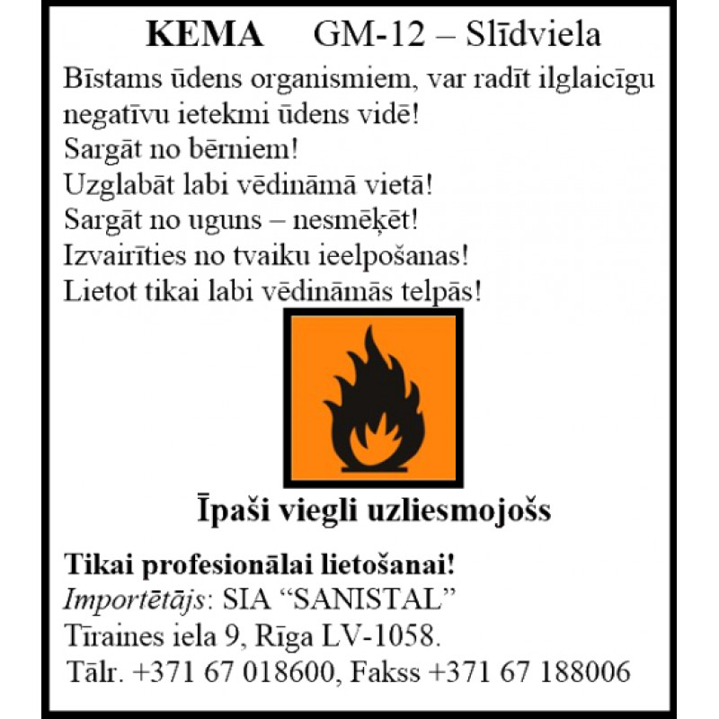 Kema Slīdviela GM-12 500ml - gab.