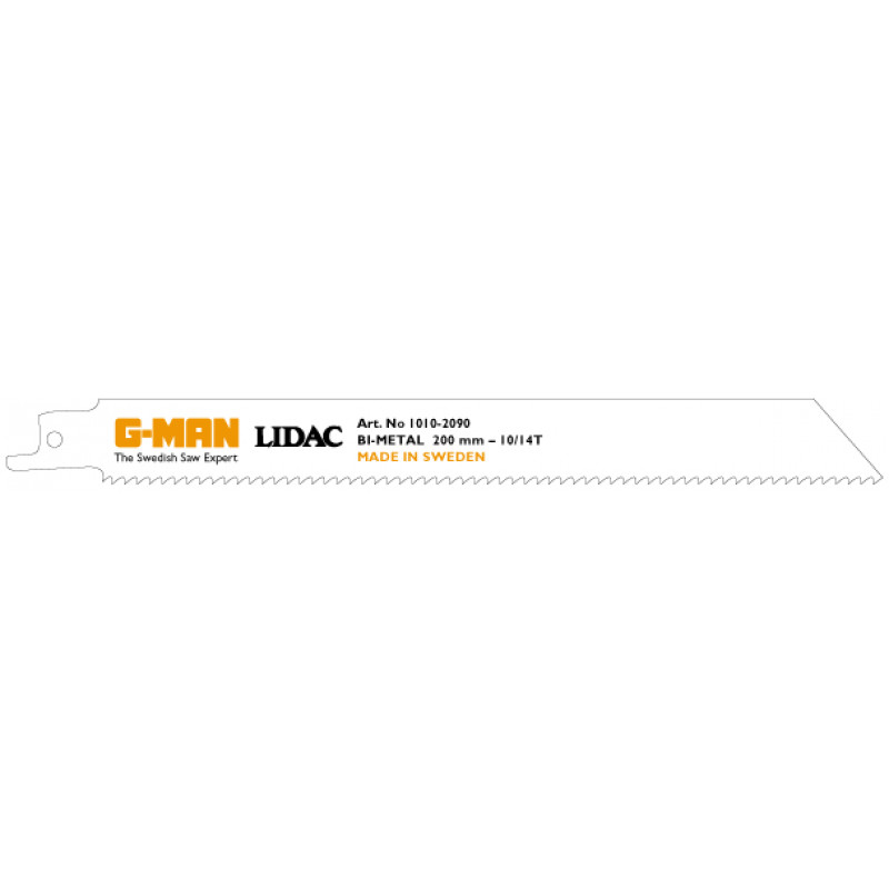 G-Man Zobenzāģa asmeņis metālam BiM 200x19x0.9mm-10/14T 2gb