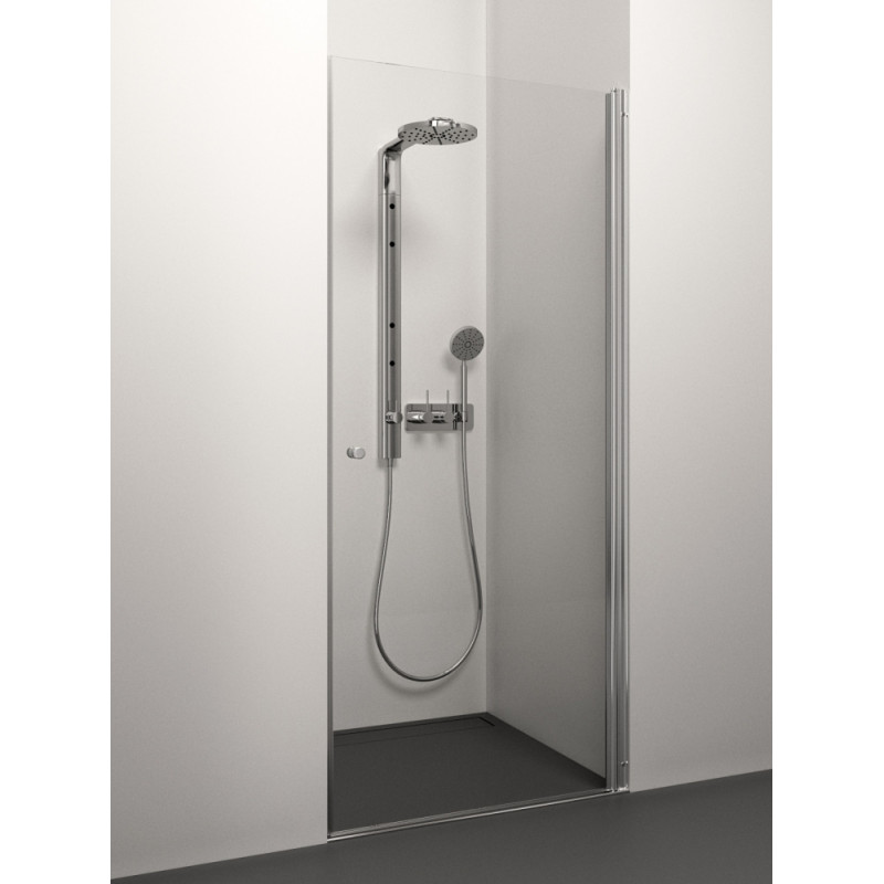 Stikla Serviss dušas durvis Elegante, 700 mm, h=2000, hroms/caurspīdīgs stikls