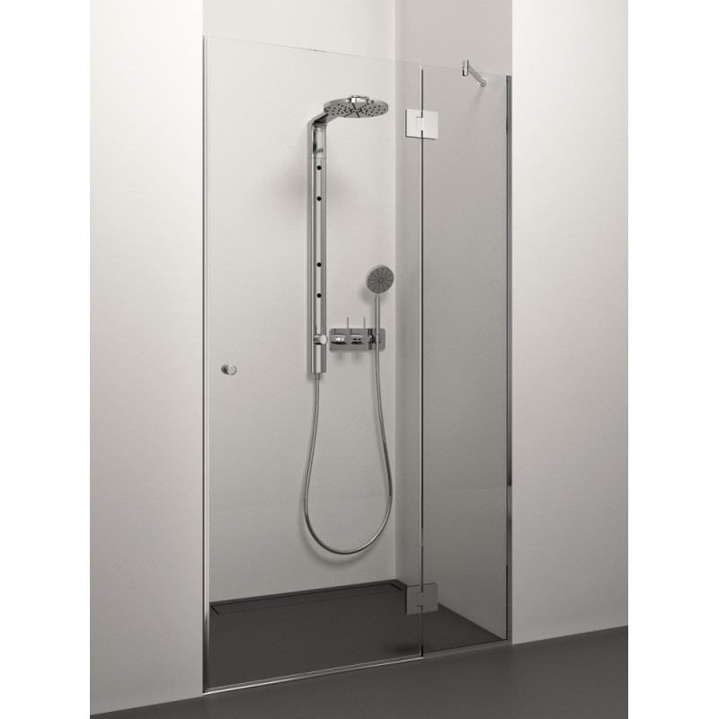 Stikla Serviss dušas durvis Prelude Plus, 1100 mm, h=2000, hroms/caurspīdīgs stikls