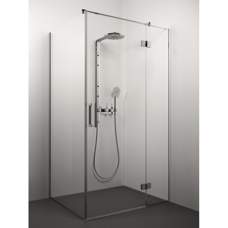 Stikla Serviss dušas stūris Lorena, 1200x900 mm, h=2000, hroms/caurspīdīgs stikls