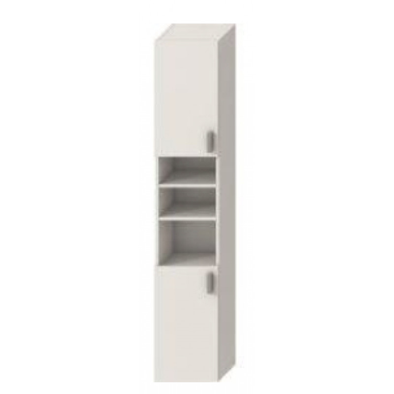 Jika augstais skapis Lyra Plus, 320x251 mm, h=1700 mm, 2D + vaļēji 6 plaukti, balts