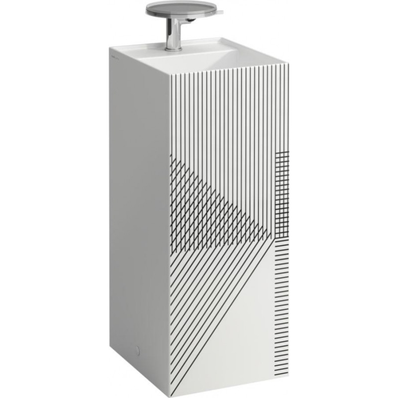 Laufen izlietne Kartell, 435x375x900 mm, brīvstāvoša, balta/line pattern gray