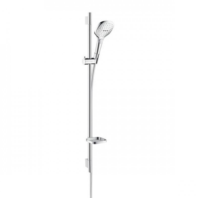 Hansgrohe rokas dušas komplekts Raindance Select E 120 3jet Unica`S Puro, 650 mm, balts/hroms