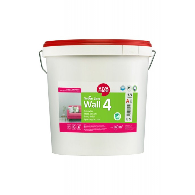 Vivacolor Wall 4 A Sienas krāsa, pilnīgi matēta 11.7L