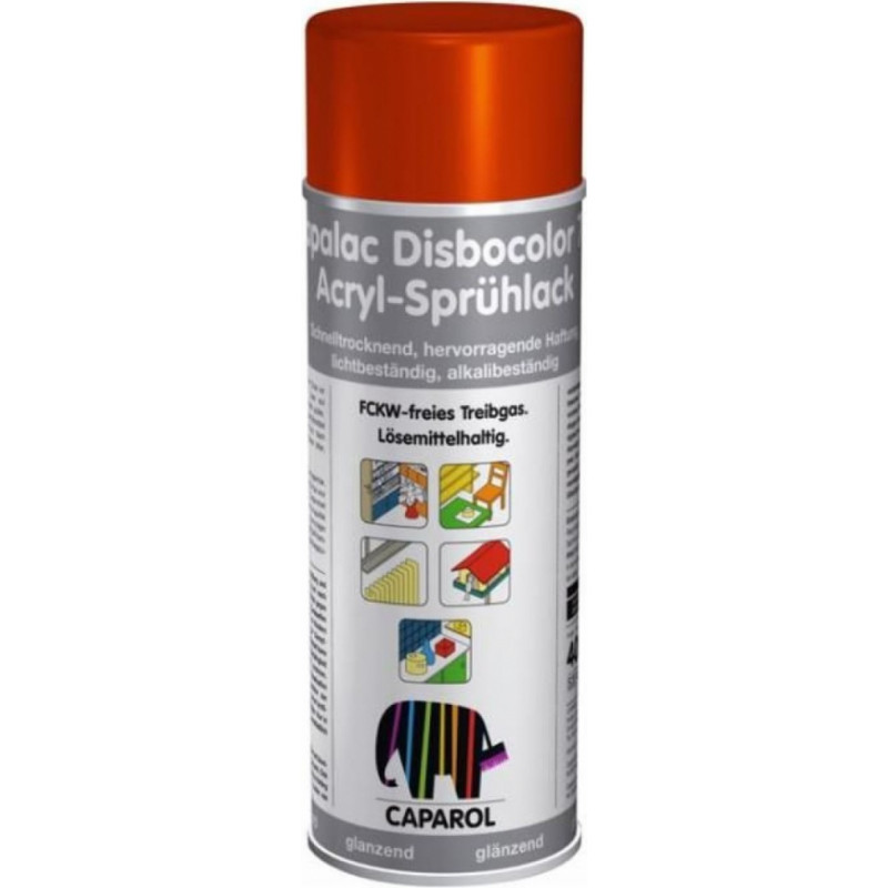 Caparol Capalac 781 Disbocolor Emaljas metāla krāsas aerosols, spīdīgs 0.4L Sarkans RAL3000