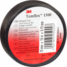 3M Temflex izolācijas lente 19mm melna 19mmx20mx0,15mm - gab.